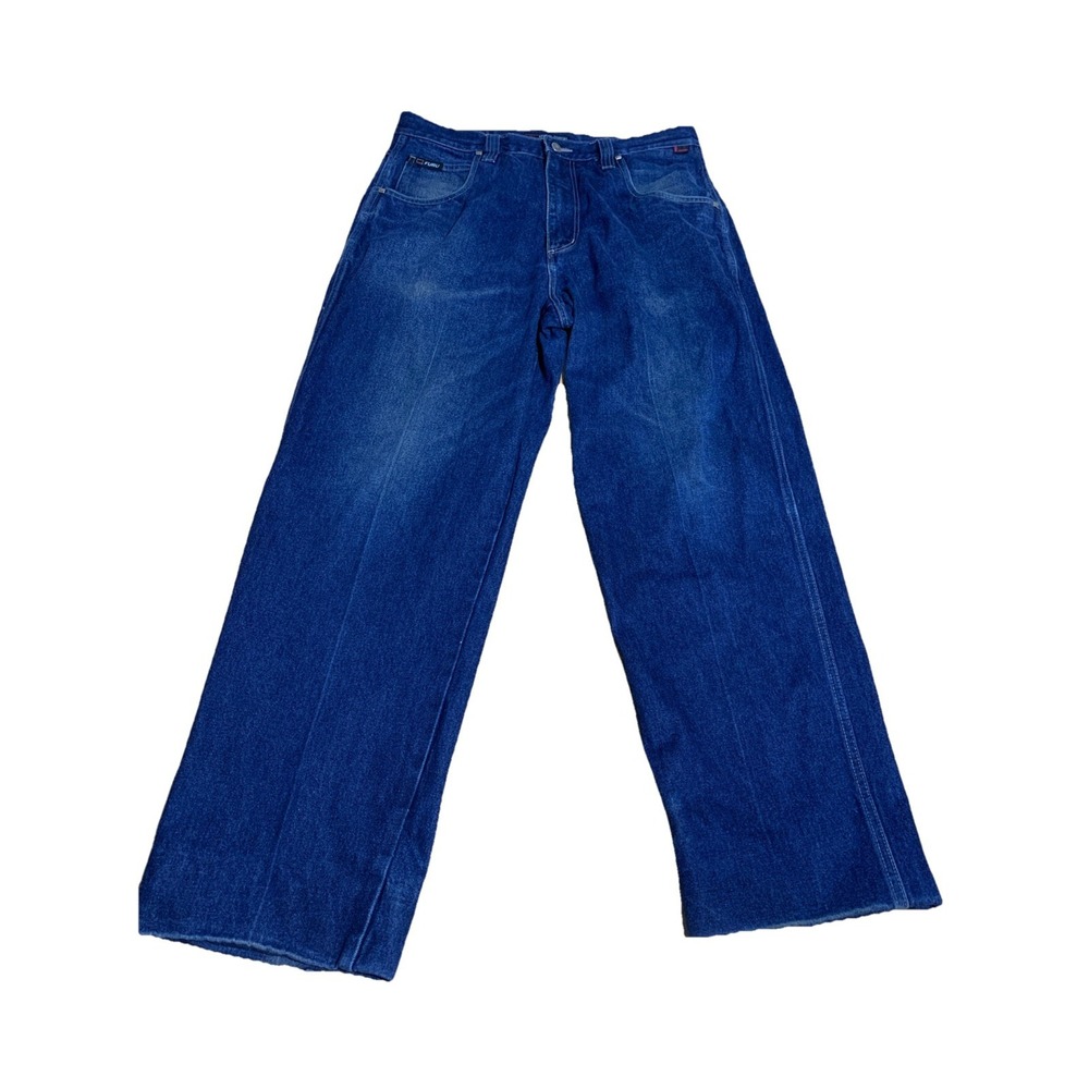 FUBU Jeans Mens 36x34 Blue Denim Baggy Loose Y2K Cotton Skater